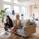 October 20th, 2016. Manhattan, NY. From left, Chase Rosen, Brand Specialist at Nike Womens, and Evelyn Law, Brand Manager at Nike Womens, meet with Wing founders in the space. The Wing is a new co-working space for women only located at 45 East 20th street in Manhattan.